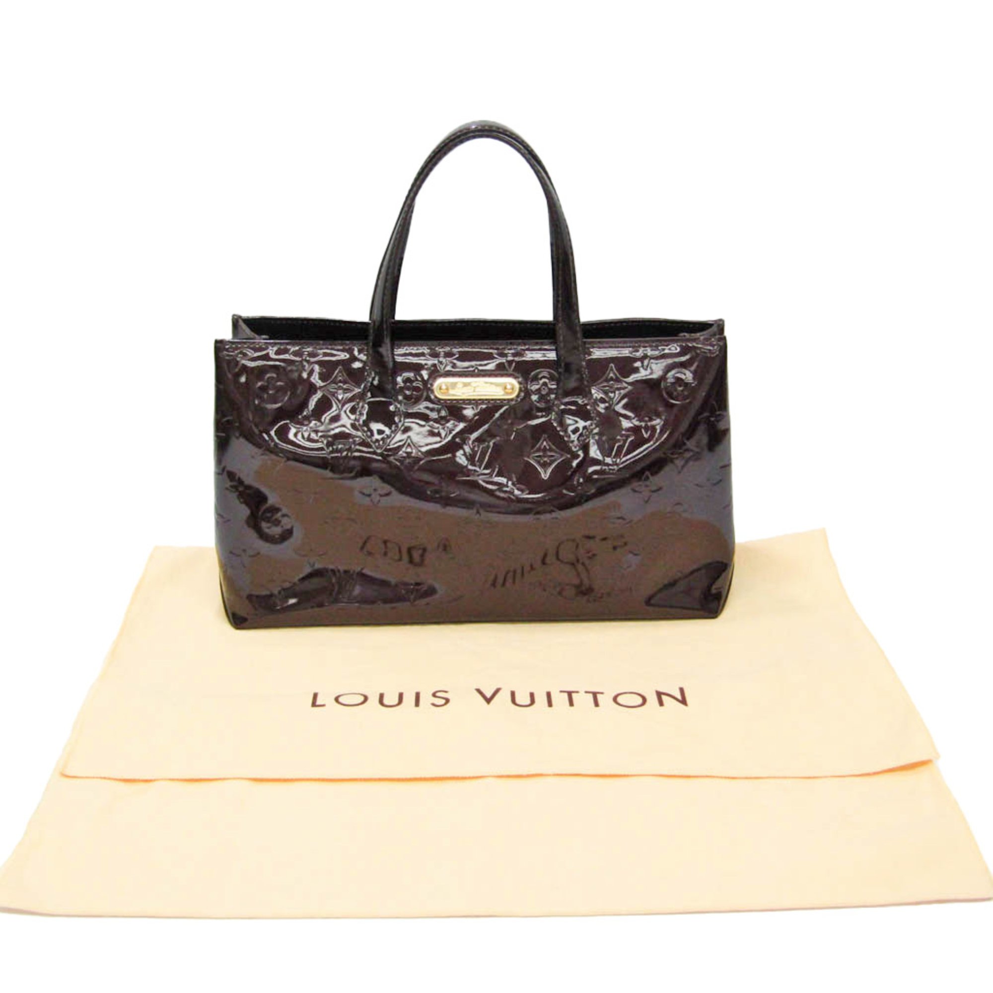 Louis Vuitton Monogram Vernis Wilshire PM M93641 Women's Handbag Amarante