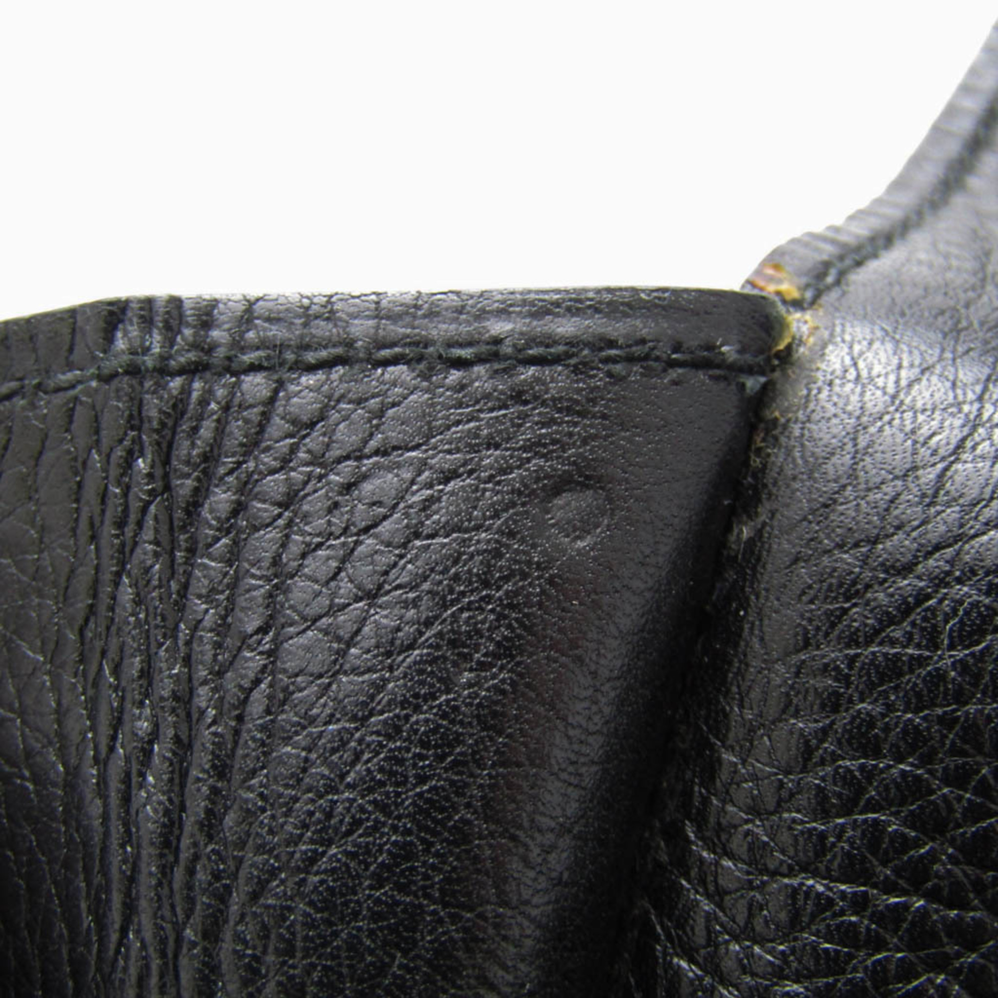 Hermes Women,Men Taurillon Clemence Leather Clutch Bag,Pouch Black