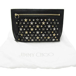 Jimmy Choo Men,Women Leather Studded Clutch Bag Black