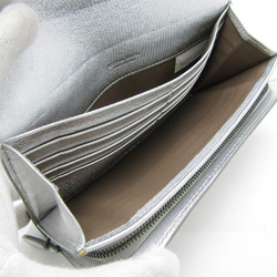 Bottega Veneta Intrecciato Women,Men Leather Long Wallet (bi-fold) Silver