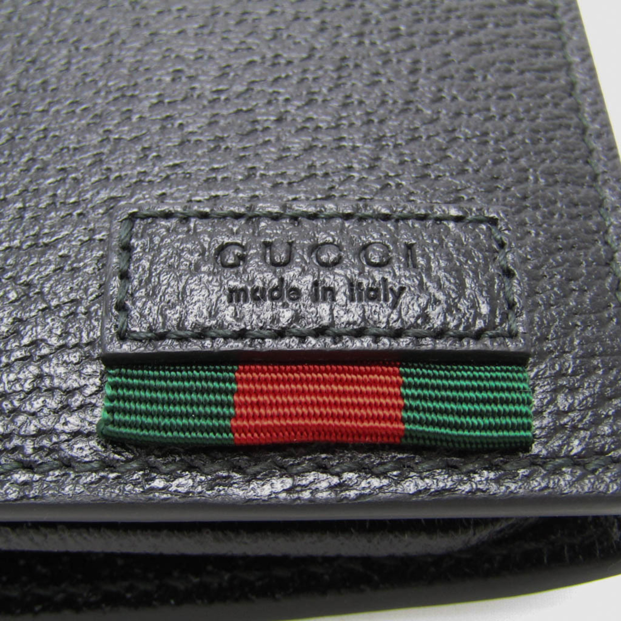 Gucci DOLLAR 428755 Women,Men Leather Long Wallet (bi-fold) Black