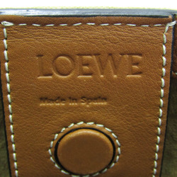 Loewe T Shopper Women's Leather,Canvas Tote Bag Beige,Brown