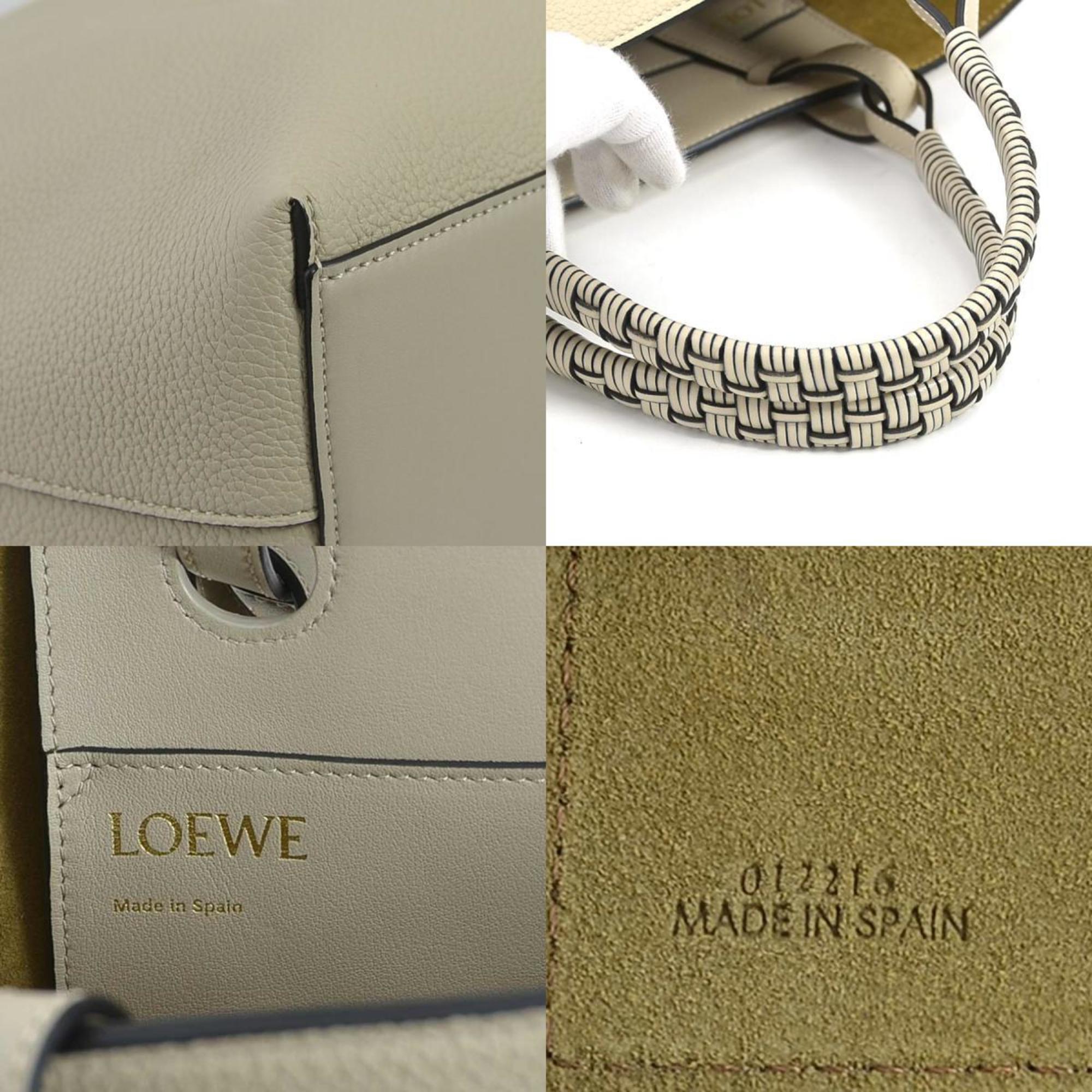 LOEWE Handbag Shoulder Bag Anagram Grain Calf Leather Light Beige Women's A717S72X3