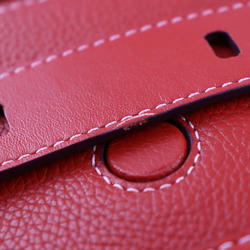 J&M Davidson THE BELT POUCH Belt Pouch Shoulder Bag Leather Red Silver Hardware Pochette