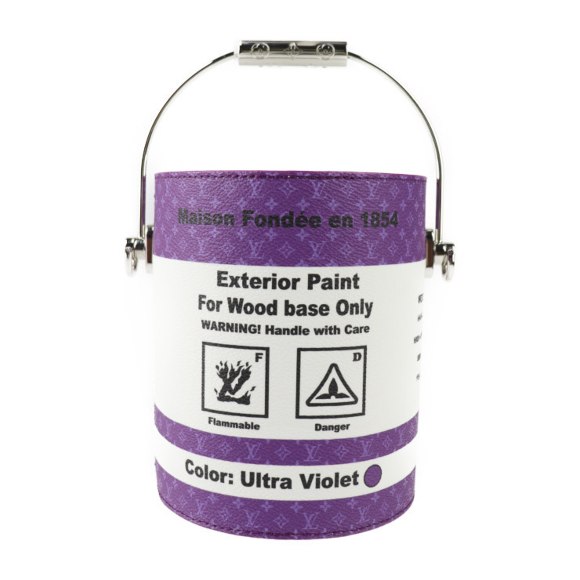 LOUIS VUITTON LV Paint Can Handbag M81591 PVC Canvas x Leather Purple White Silver Hardware 2WAY Shoulder Bag Monogram Vuitton