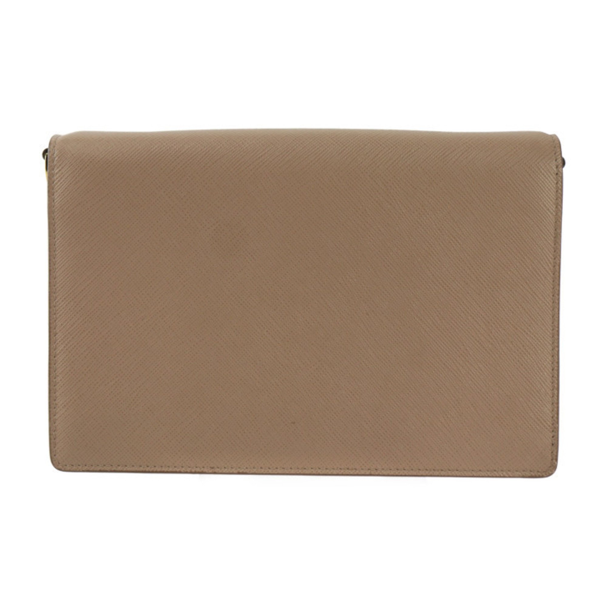 PRADA Mini Envelope Shoulder Bag 1BP020 Saffiano Leather CIPRIA Pink Beige Gold Hardware Wallet 2WAY Clutch