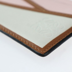 LOEWE PLAIN CARDHOLD Plain Card Holder PUZZLE Puzzle Case Leather Pink White Brown Business Pass Anagram