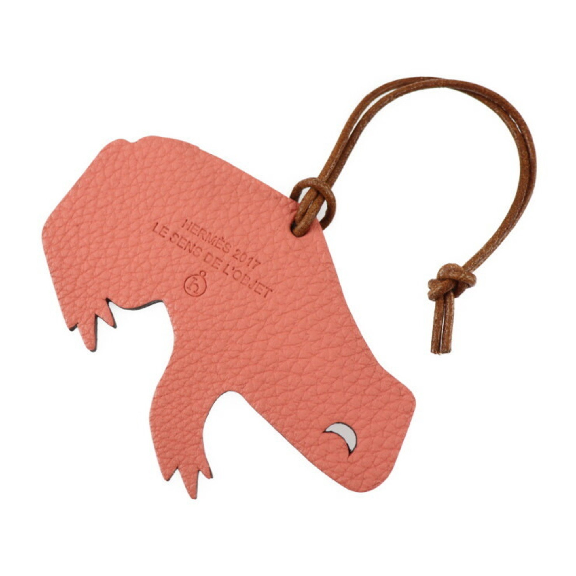 HERMES Petit Ache Other accessories Vaux Epson Taurillon Clemence Black Pink Frog Bag Charm