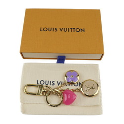 LOUIS VUITTON Portocle LV Enemode Keychain M00819 Metal Gold Beige Purple Pink Bag Charm Keyring Heart Flower Circle Logo Vuitton