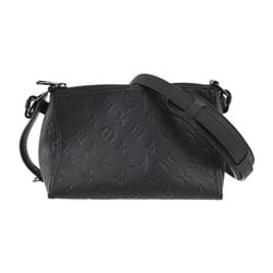 LOUIS VUITTON Triangle Messenger Shoulder Bag M55878 Monogram Empreinte Noir Black Vuitton