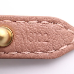 LOUIS VUITTON Louis Vuitton Bracelet LV Eclipse M8102F Notation Size 17 Monogram Canvas Calf Leather Pink Beige Brown Gold Hardware