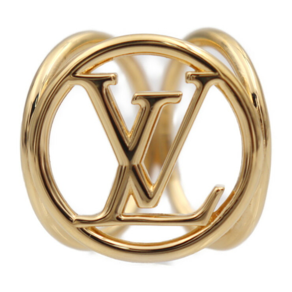 LOUIS VUITTON Louis Vuitton Bijou Floral Louise Scarf Ring M64289 Metal  Gold LV Circle Clip