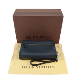 LOUIS VUITTON Neo Hoche Second Bag M54047 Epi Leather Blue Nuit Silver Hardware Wristlet Clutch Pouch Vuitton