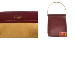Cartier CARTIER Handbag Trinity Leather/Metal Burgundy Ladies