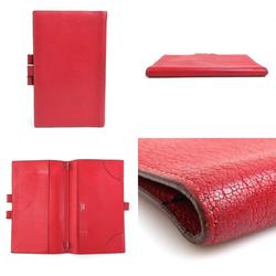 Hermes Notebook Cover Leather Red Unisex