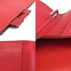 Hermes Notebook Cover Leather Red Unisex