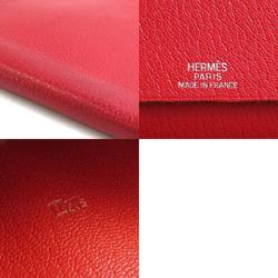 Hermes Notebook Cover Leather Red Unisex