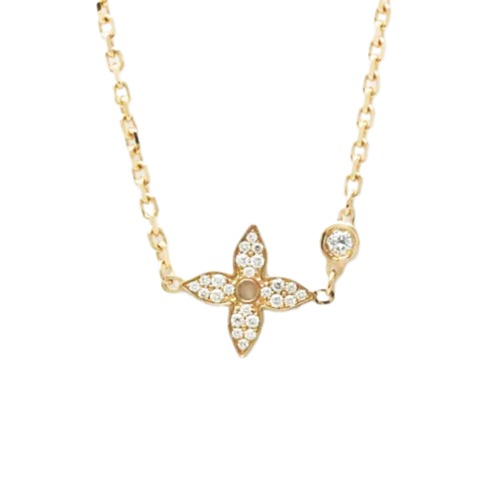 Idylle Blossom pendant, yellow gold and diamond - Jewelry