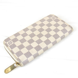 LOUIS VUITTON Louis Vuitton Zippy Wallet N41660 Long Damier Azur Canvas Women's