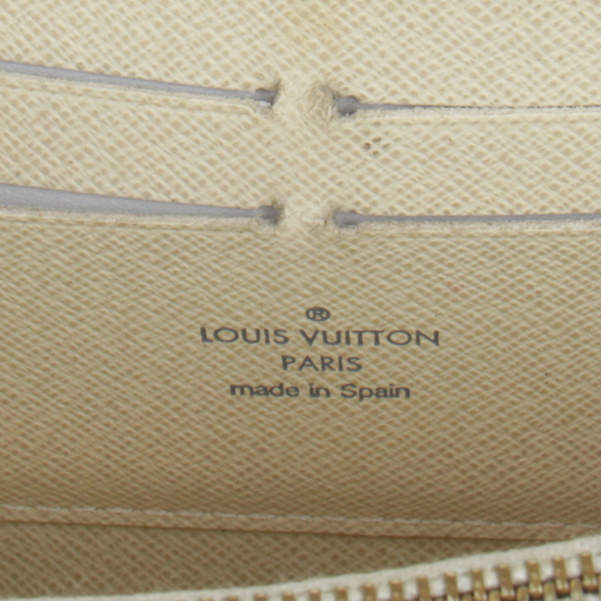 LOUIS VUITTON Louis Vuitton Zippy Wallet N41660 Long Damier Azur Canvas Women's