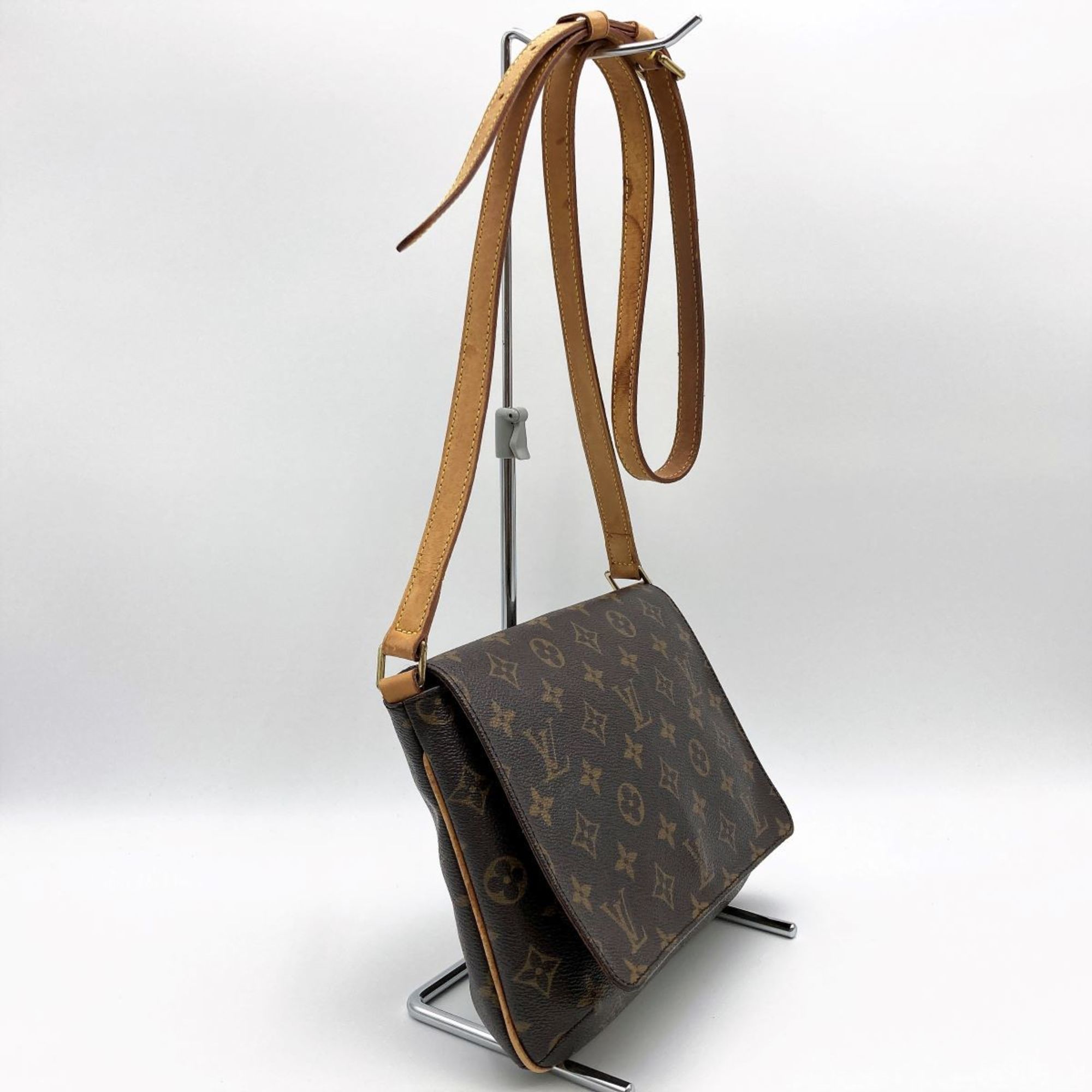 LOUIS VUITTON M51388/Musette Tango Long Monogram Shoulder Bag Brown Canvas