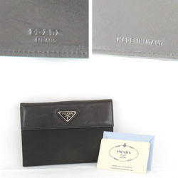 PRADA Prada M507 Bifold Wallet Nylon/Leather Black Ladies