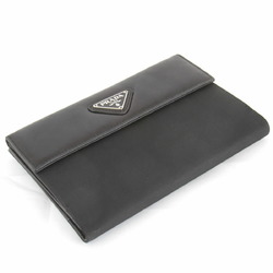 PRADA Prada M507 Bifold Wallet Nylon/Leather Black Ladies