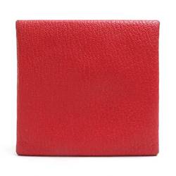 Hermes HERMES Coin Case Bastia Leather Orange Red Unisex