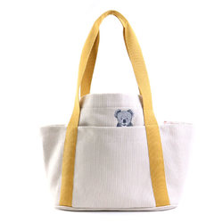 Hermes HERMES Shoulder Bag Mother's Passe-passe Cotton Yellow x Beige Unisex