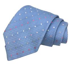 LOUIS VUITTON Louis Vuitton tie M77725 Cravat Monogram Dot Blue Ciel (Blue) 100% Silk Men's