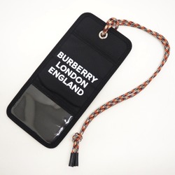 BURBERRY/Burberry Nylon Logo Print Pass Case Black Unisex