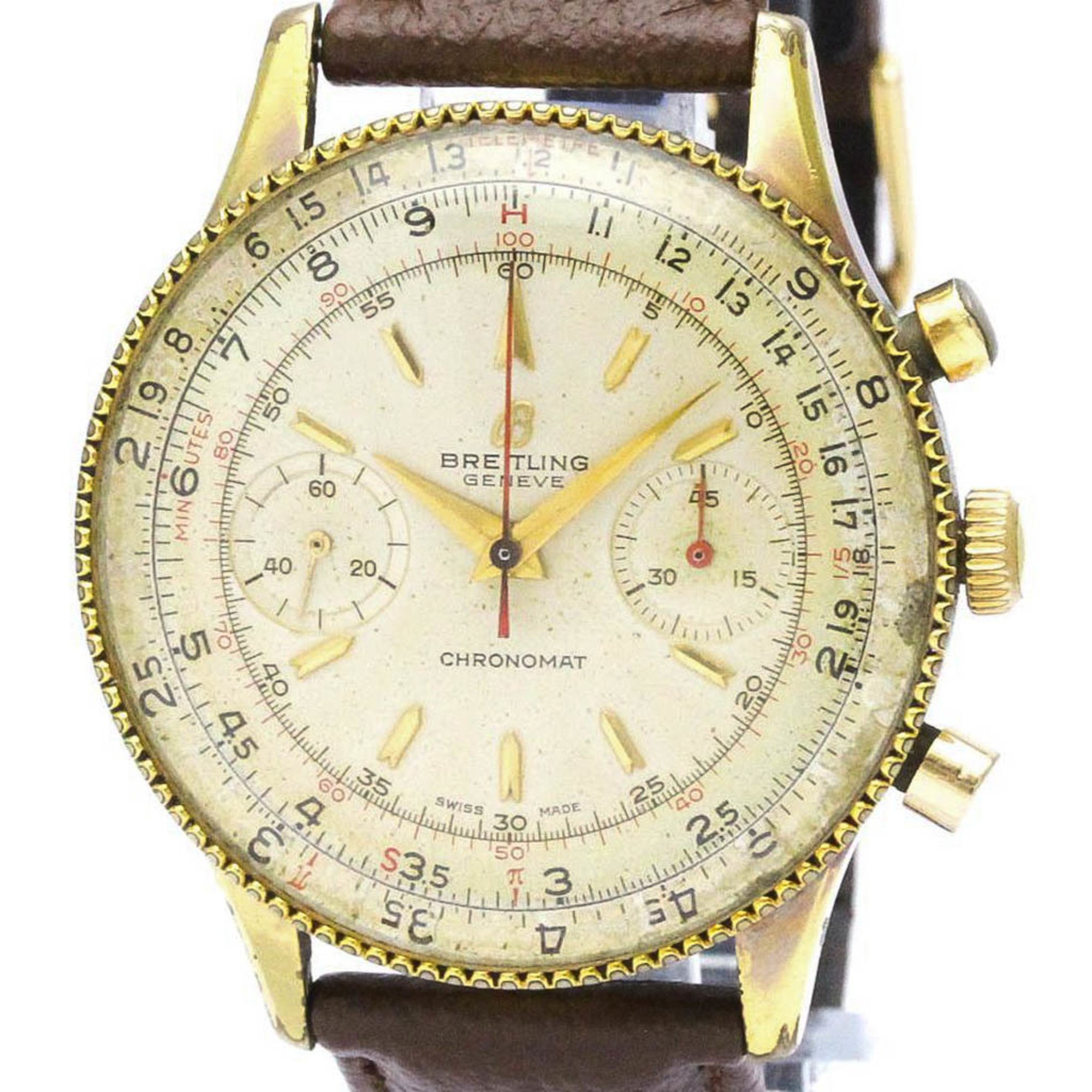 Vintage BREITLING Chronomat Steel Hand-Winding Mens Watch 808 BF566327