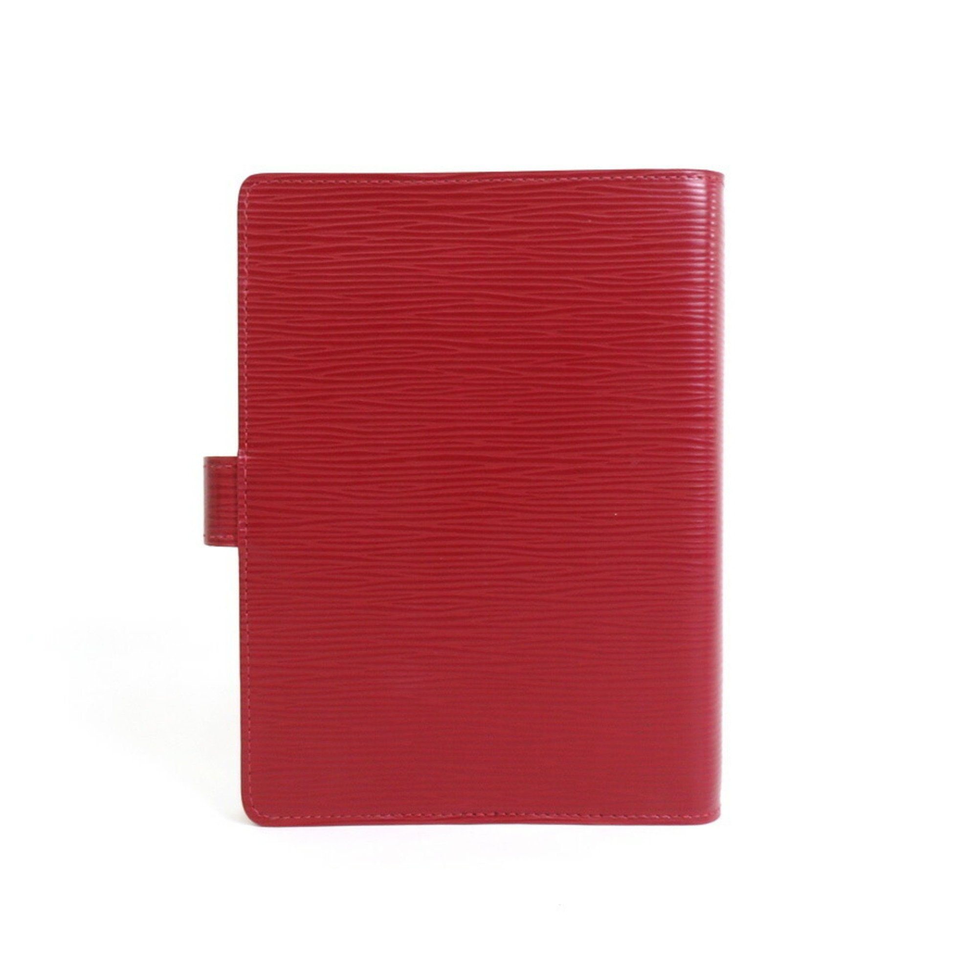 LOUIS VUITTON Notebook Cover Epi Agenda MM Leather Castilian Red Unisex R2004E