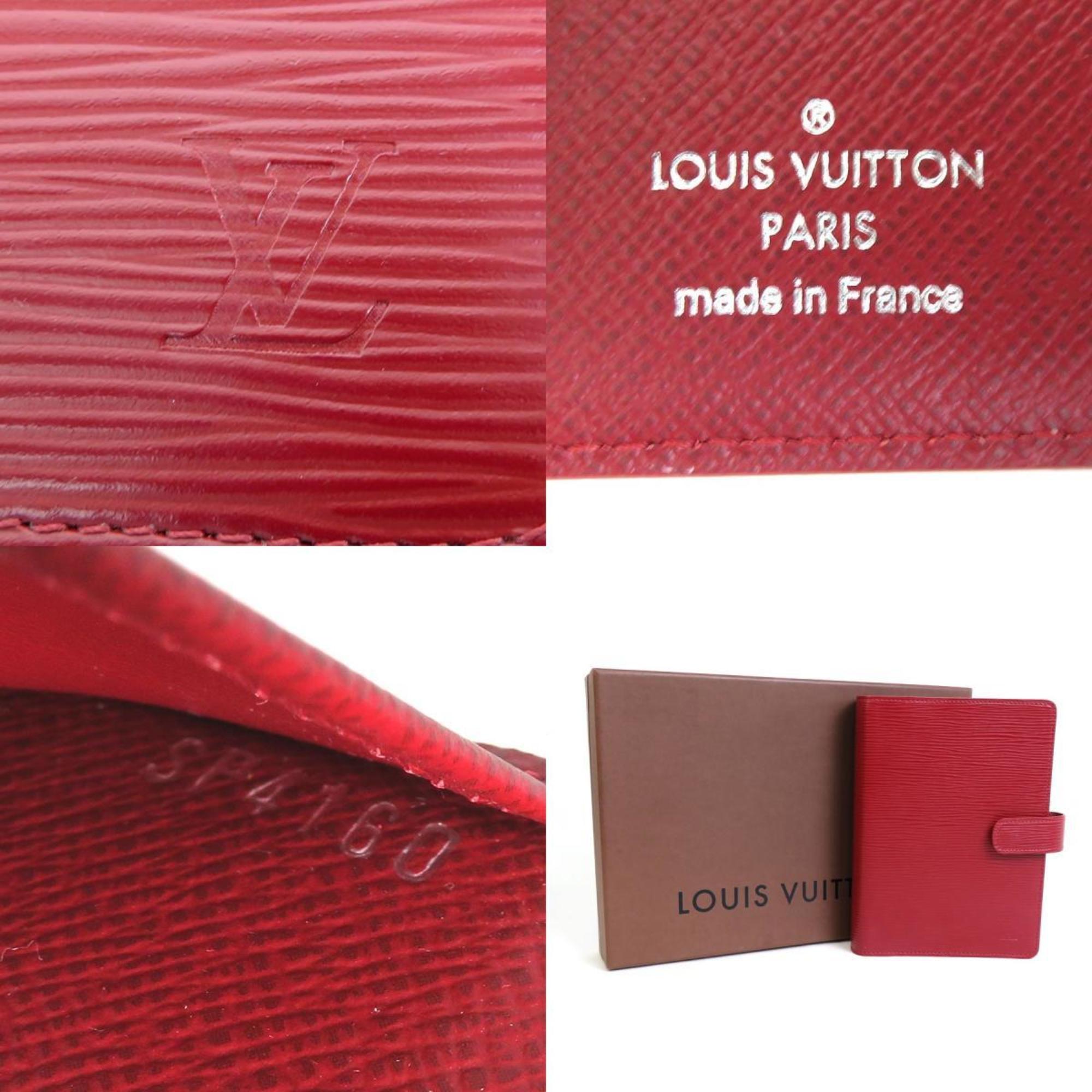 LOUIS VUITTON Notebook Cover Epi Agenda MM Leather Castilian Red Unisex R2004E