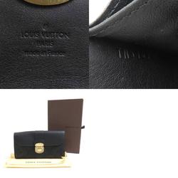 LOUIS VUITTON Long Wallet Monogram Mahina Portefeuil Iris Black Gold Unisex M58163