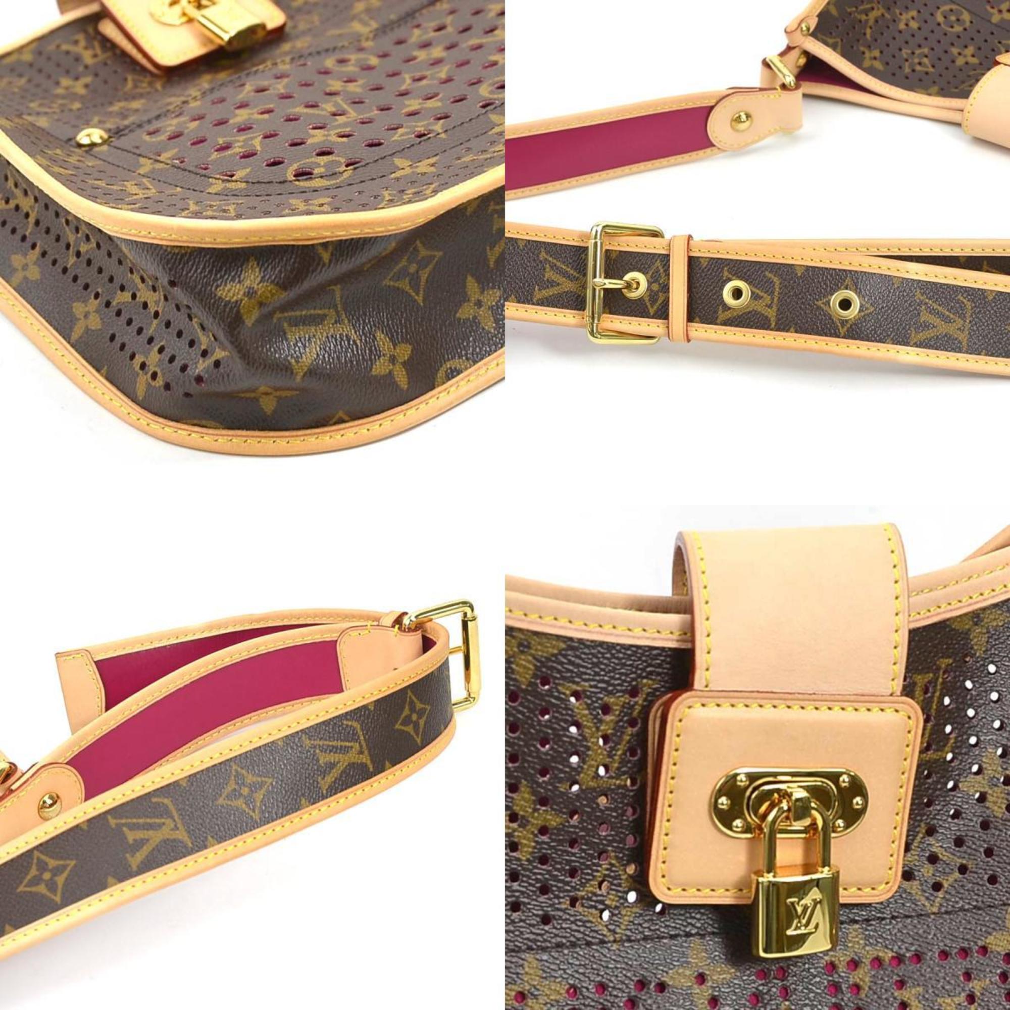 LOUIS VUITTON Shoulder Bag Monogram Perfot Musette Canvas Brown/Fuchsia Women's M95172