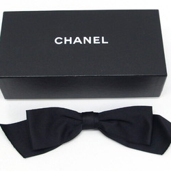 Chanel Ribbon Brooch Satin Black