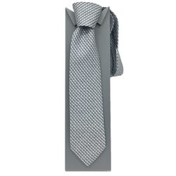 Hermes Tie Chaine d'Ancre 100% Silk Gray Men's