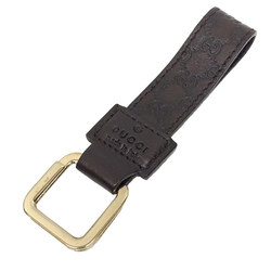 GUCCI Guccisima Keyring Charm Keychain Brown Leather Men's Women's Gucci