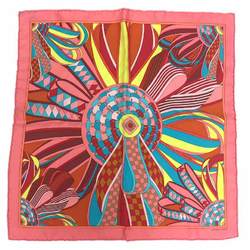 HERMES Hermes Carre 45 Scarf Muffler LES RUBANS DU CHEVAL Detail Horse Ribbon Pink 100% Silk