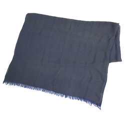 HERMES Margiela Period Stole Shawl Reversible Silk Blue Purple Gray Chiffon Men's Women's Hermes