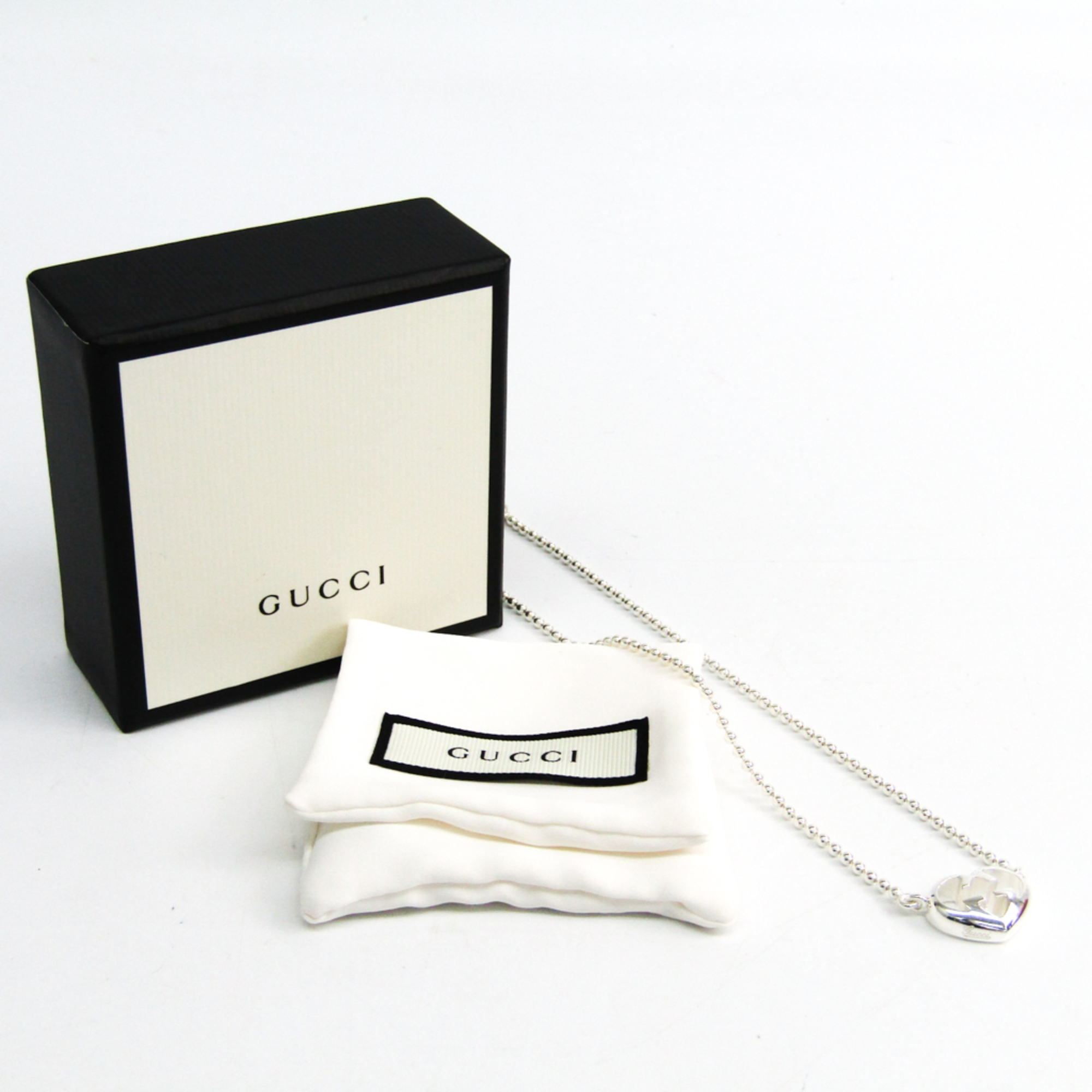 Gucci Gucci Interlocking Silver 925 Pendant Necklace heart