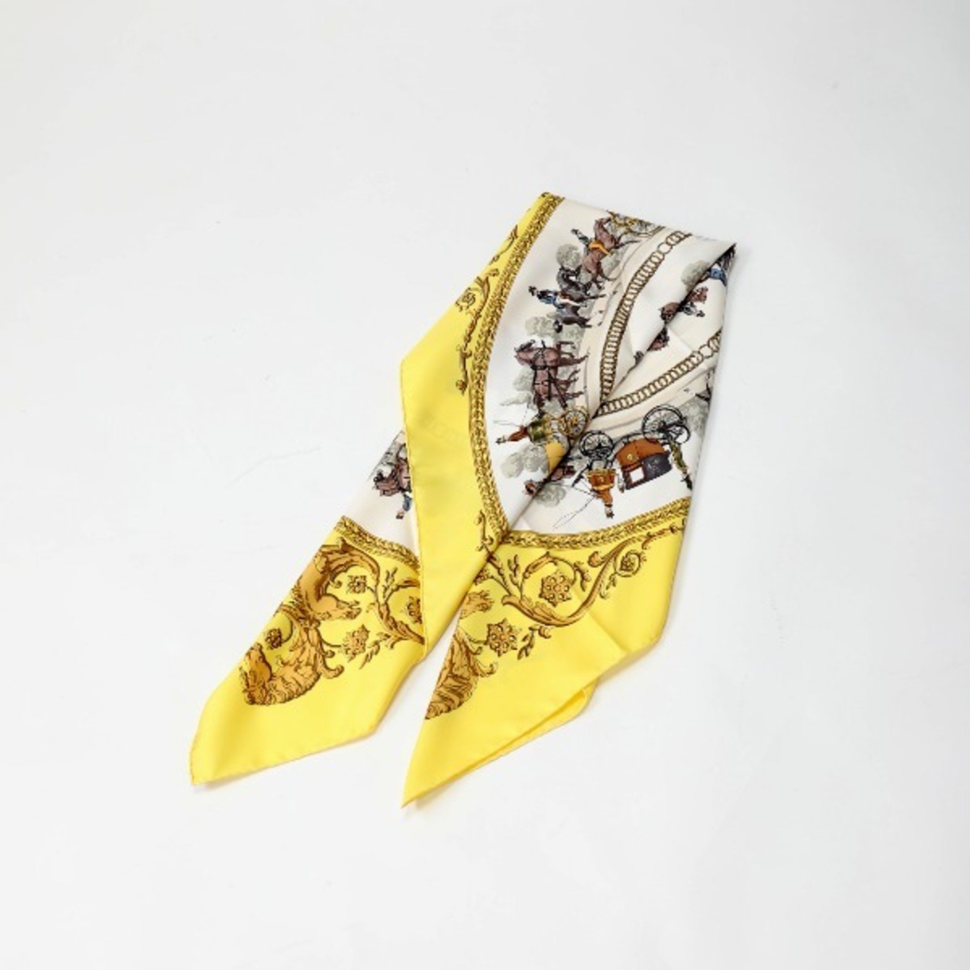 HERMES SPRINGS Carre90 Hermes Yellow Scarf