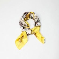 HERMES SPRINGS Carre90 Hermes Yellow Scarf