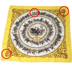 HERMES SPRINGS Carre90 Hermes Yellow Scarf