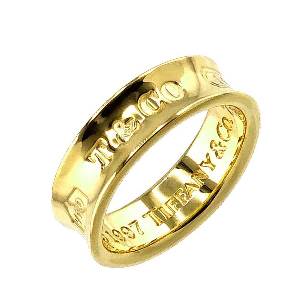 Tiffany TIFFANY&Co. 1837 Narrow No. 11.5 Ring K18 YG Yellow Gold