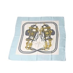 HERMES Carre90 Hermes light blue scarf