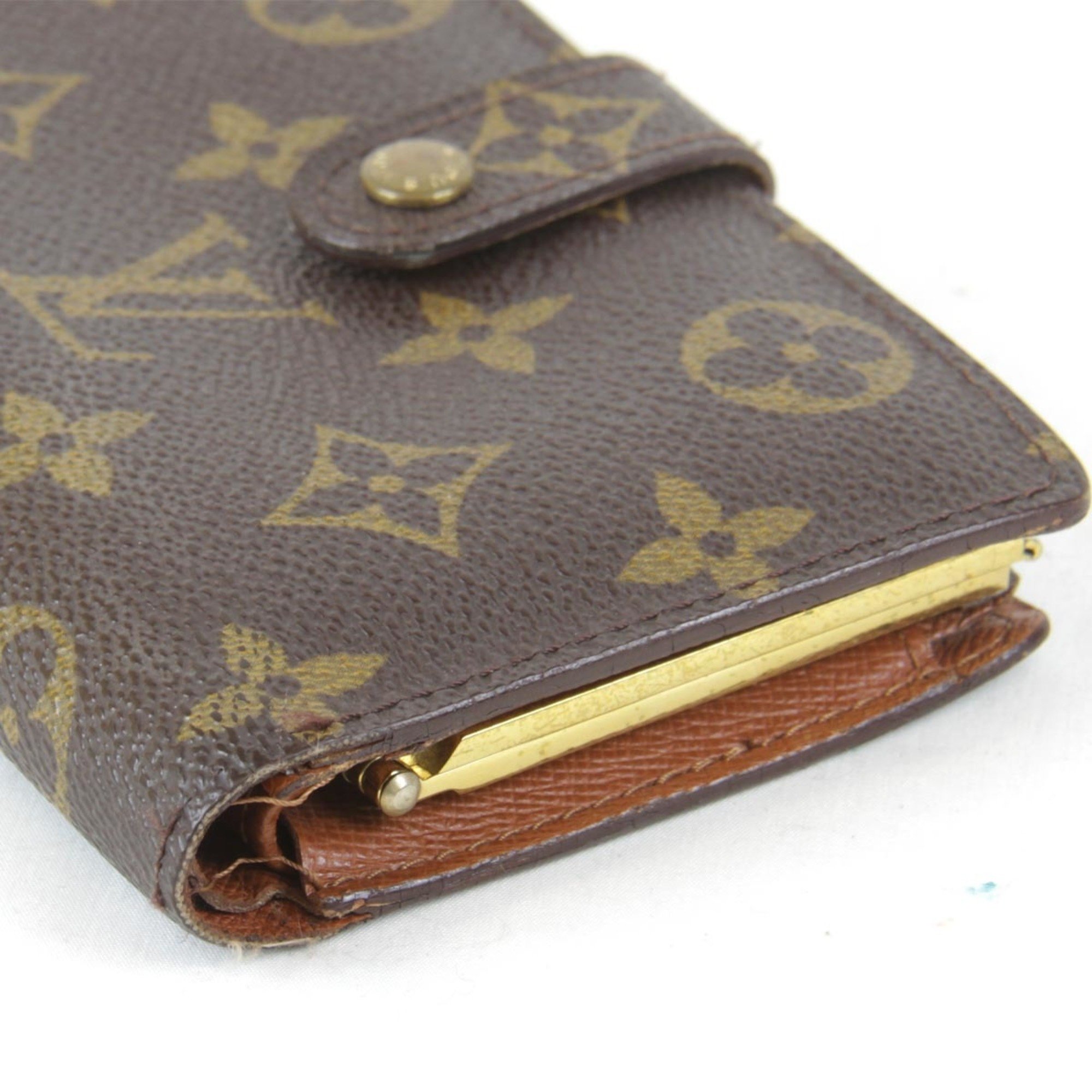 LOUIS VUITTON Portomonebier Viennois M61663 Bifold Wallet Monogram Canvas Women's