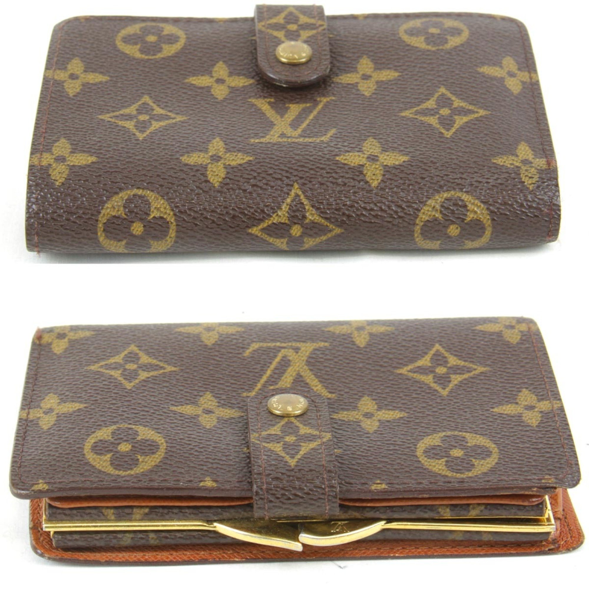 LOUIS VUITTON Portomonebier Viennois M61663 Bifold Wallet Monogram Canvas Women's