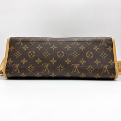 LOUIS VUITTON Popincourt Long Monogram Shoulder Bag Brown PVC Women Men M40008